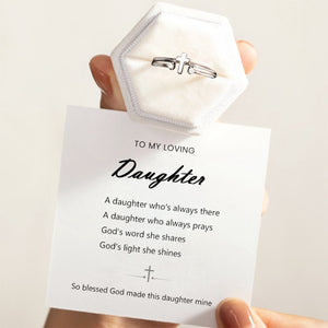 KISSFAITH-To My Daughter-Eternal Love and Faith Cross Ring