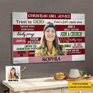 Christian Girl Glow Up Advice -Personalized Canvas