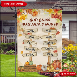 God Bless Everyone In Your House-Personaliezd Flag