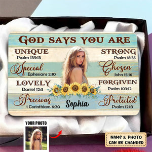 KISSFAITH-God says you are Personalized Metal Wallet Card