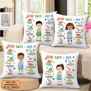 Gift For Grandkid Dinosaur Theme Bible Verses Pillowcase