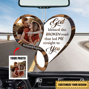 Personalized Infinity Heart God Blessed Couple Personalized Ornament