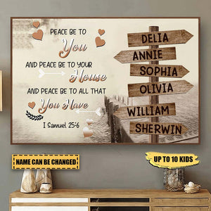 Peace Be To All That You Have-Personalized Canvas