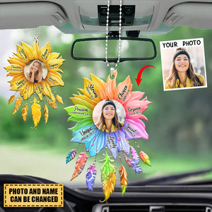 Personalized Photo Sunflower God Says Ornament