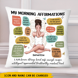 Yoga Daughter Affirmation Pillow