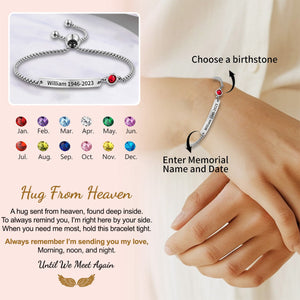 Personalised Birthstone Bracelet, In Loving Memory Of Your Beloved One