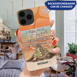 Gift For Christian - I Will Walk By Faith-Personalized Phonecase