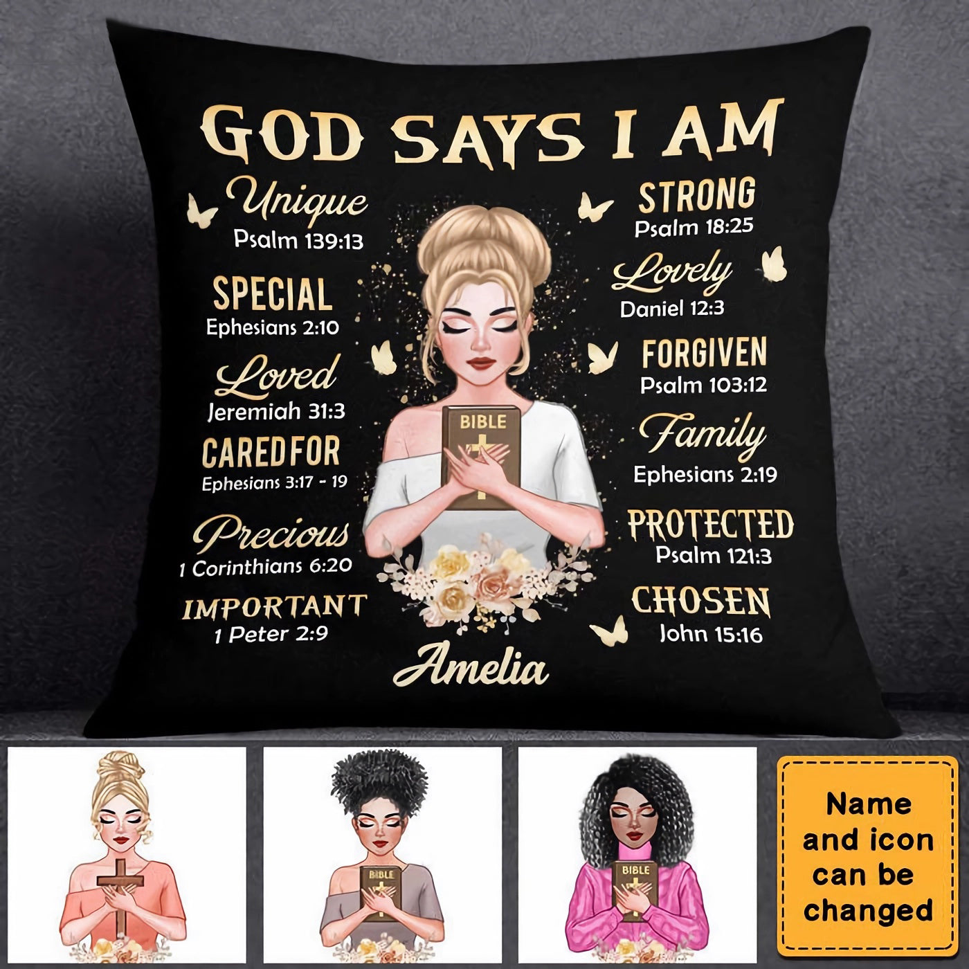 God Says I Am Bible Verses Pillowcase