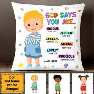 Personalized Gift For Grandkids God Says You Are Pillowcase