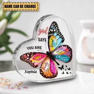 Faith Butterflies For Friends -Personalized Christian Acrylic Plaque Gift