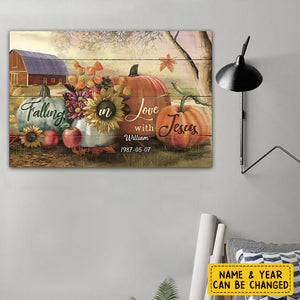 Pumpkins Field, Falling In Love With Jesus, Autumn Canvas Prints,Jesus Landscape