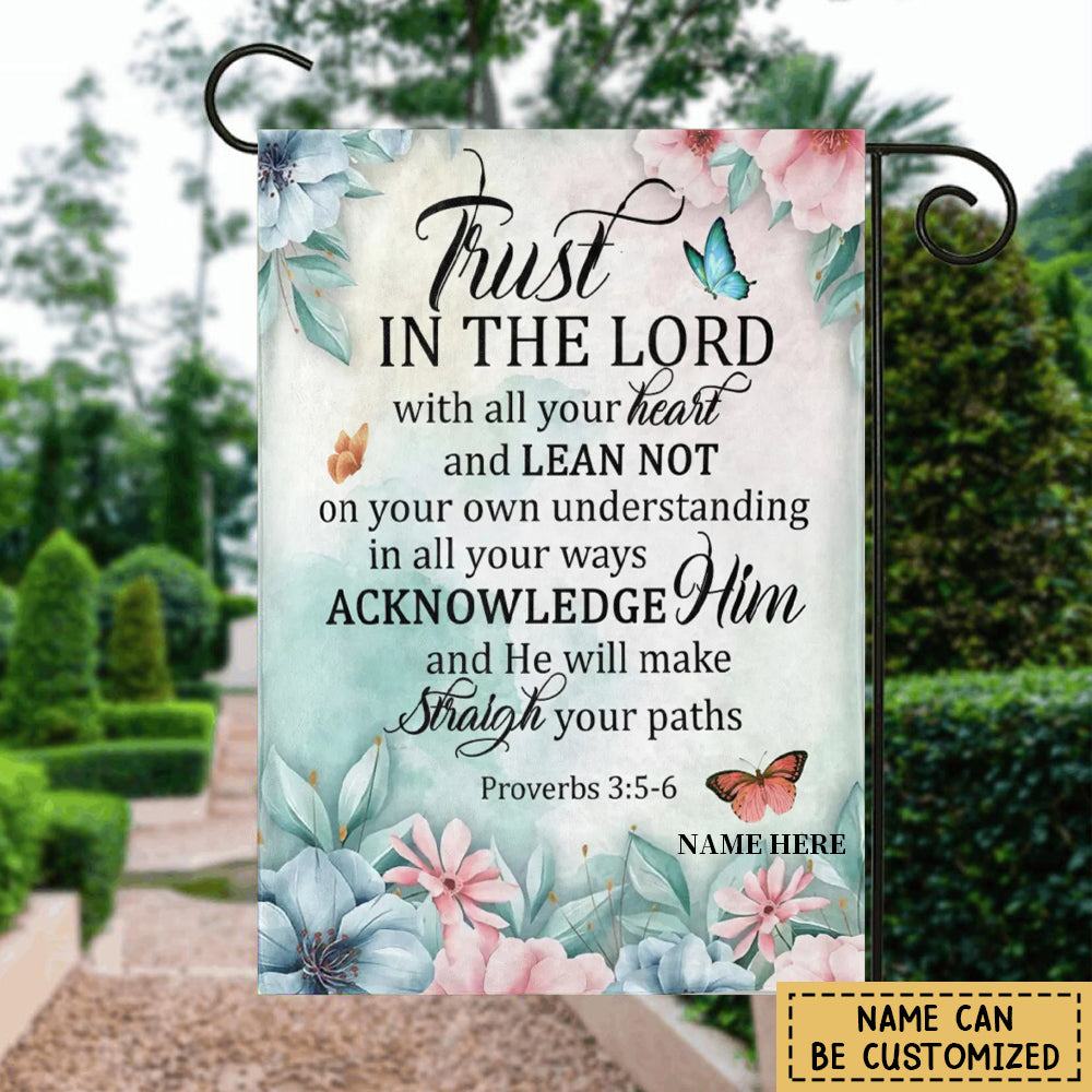 Personalized Trust in the Lord Garden Flag