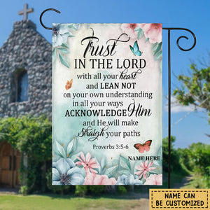 Personalized Trust in the Lord Garden Flag