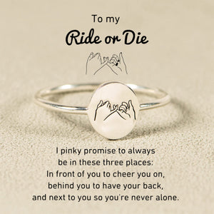 Ride Or Die Couple Promise Sterling Silver Ring