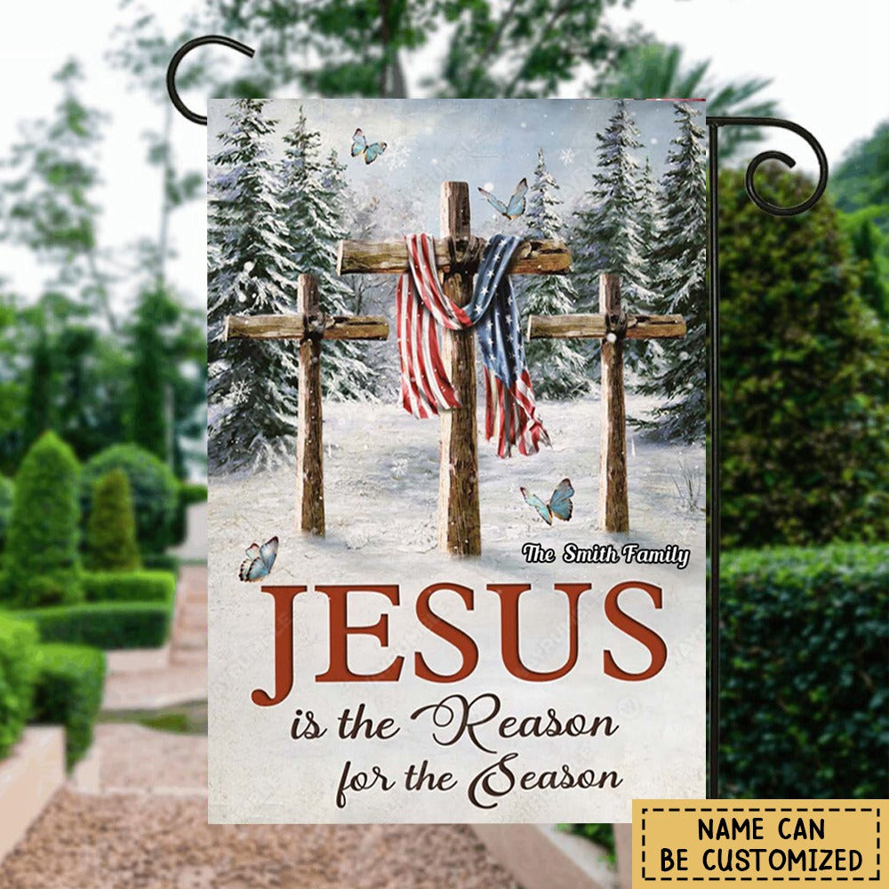 Jesus is the reason for the season - Personalized Christian Flag