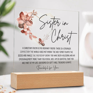 KISSFAITH-Sister in Christ Friendship Gift Acrylic Plaque