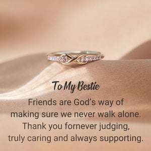 True Friends Are Forever Emotional Support Matching Infinity Ring