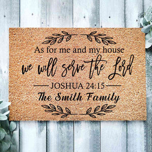 KISSFAITH-Personalized Joshua 24:15 Doormat