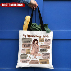 KISSFAITH-Christian Affirmation Personalized Tote Bag