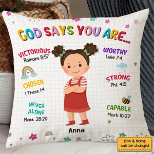 KISSFAITH- God Says You Are Personalized Pillow Case