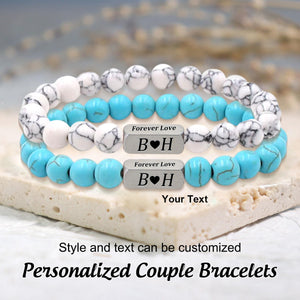 Forever Love - Personalized Custom Text Couple Bracelet