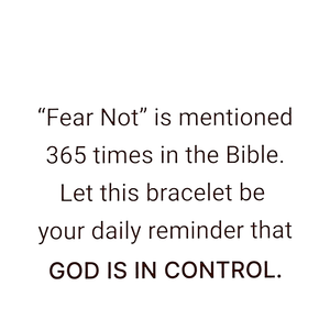 KISSFAITH-Fear Not Gleam Bar Bracelet Bracelet - God Is In Control Prayer Bracelet for Women