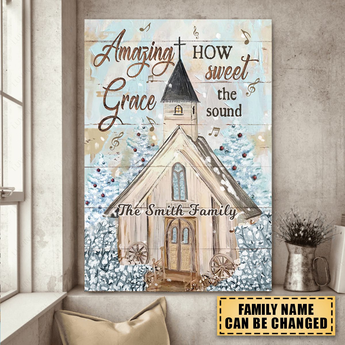 Amazing grace - Jesus Portrait Personalized Canvas Prints