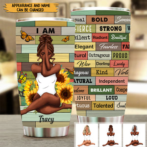 Personalized Tumbler  – I Am Sensual, Bold, Radiant, Fierce, Strong