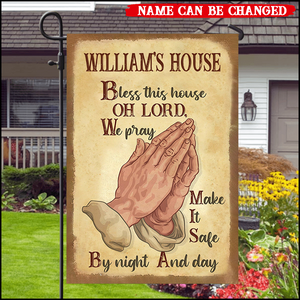 Bless This House We Pray Garden Personalized Jesus Christian Pray Flag