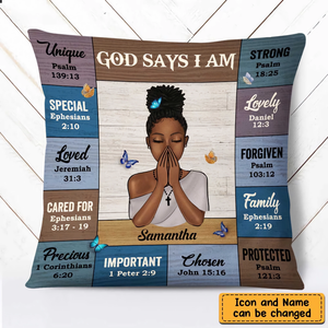 God Says I Am Bible Verses Pillowcase