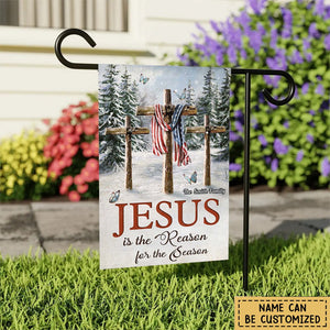 Jesus is the reason for the season - Personalized Christian Flag