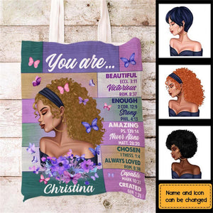 Christian Inspiration Gift For Daughter You Are Tote Bag