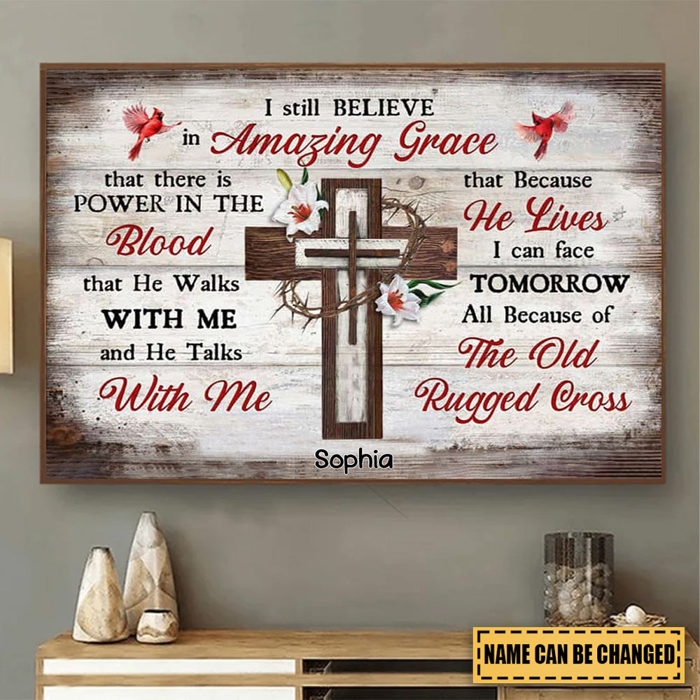 I Believe In Amazing Grace - Personalized Canvas Prints