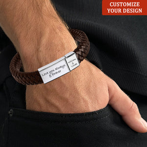 Men's Personalised Message Bracelet - Best Gift For Him