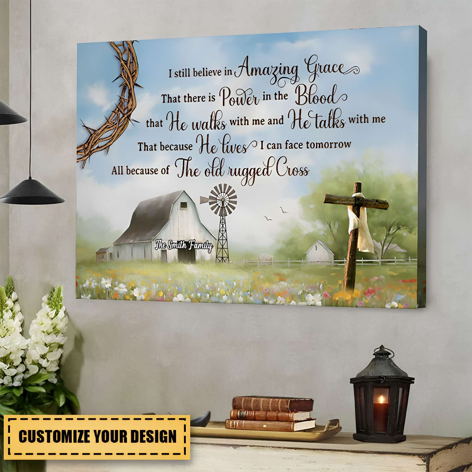 KISSFAITH-I Still Believe in Amazing Grace Personalized Canvas