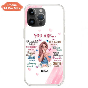 Personalized Praying Girl Phone Case - Gift Idea for Girls/Friends - You Are Beautiful