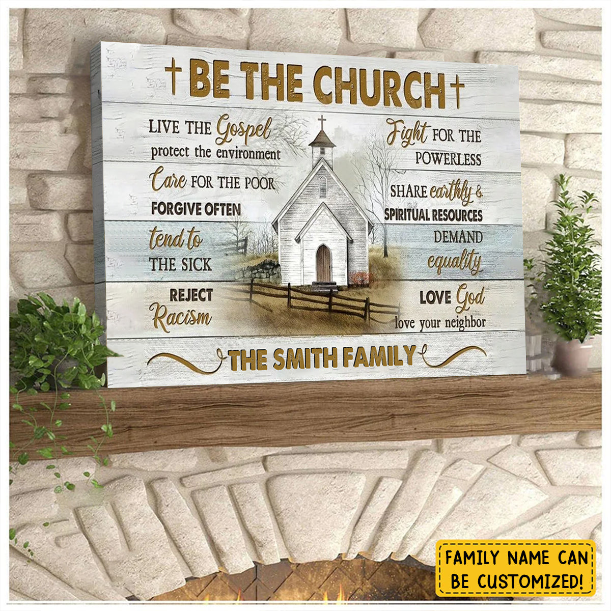 Church Be The Church Enjoy This Life Personalized Canvas