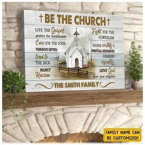 Church Be The Church Enjoy This Life Personalized Canvas