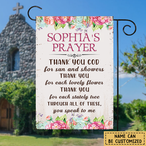 Personalized Gardener's Prayer Garden Flag