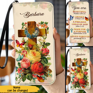 A Precious Child Of God Roses & Butterfly Personalized Purse