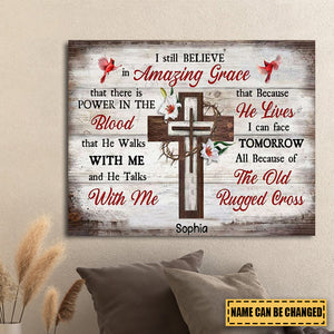 I Believe In Amazing Grace - Personalized Canvas Prints