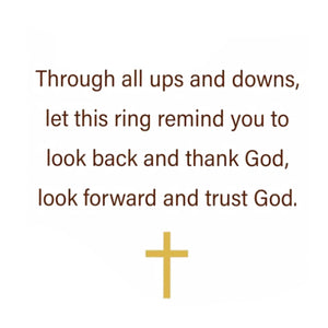 KISSFAITH-Look Forward And Trust God Cross Ring