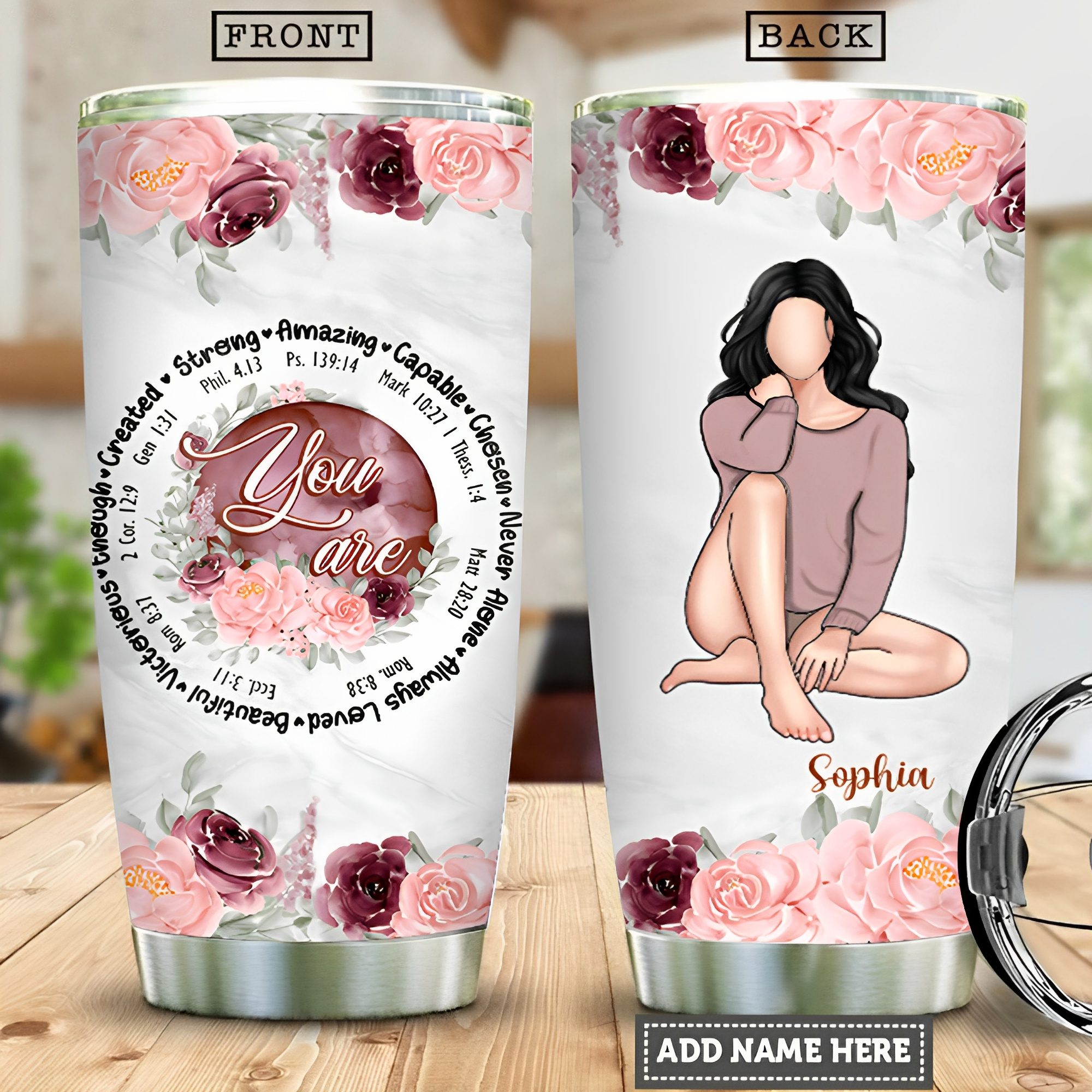 Inspirational Gifts for Women- Personalized Meaningful Tumbler