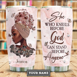 Personalized Black Women Tumbler, Christian Gift for Women - Birthday Gifts  For