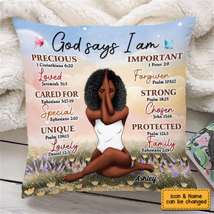 Gift For Daughter God Says I Am Bible Verses Pillowcase