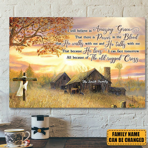 KISSFAITH-I Still Believe In Amazing Grace Canvas Wall Art -The Old Rugged Cross