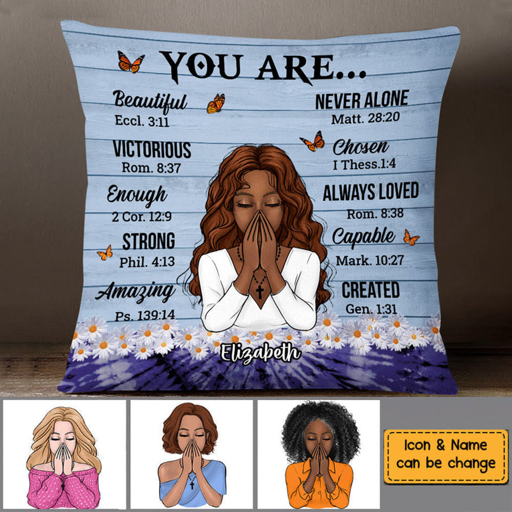 Daughter Bible Verses God Says You Are Pillowcase