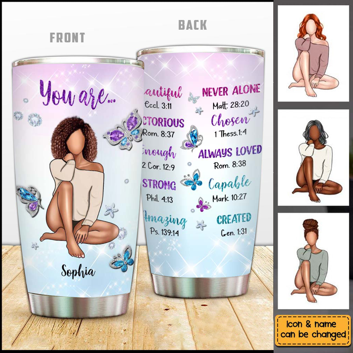 Personalized You Are Shining Steel Tumbler Birthday Gifts For Women