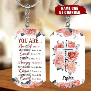 Christian Faith Bible Emergency Keychain-Personalized Lady Gift, Religious Gift