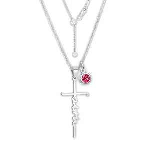 KISSFAITH-Personalized Faith Cross Necklace For Women